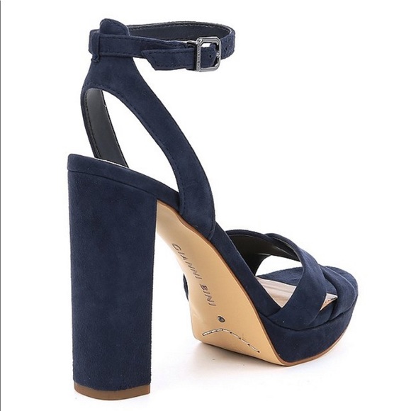 Gianni Bini Suede Navy Blue Sandal *NEW* - Picture 5 of 7